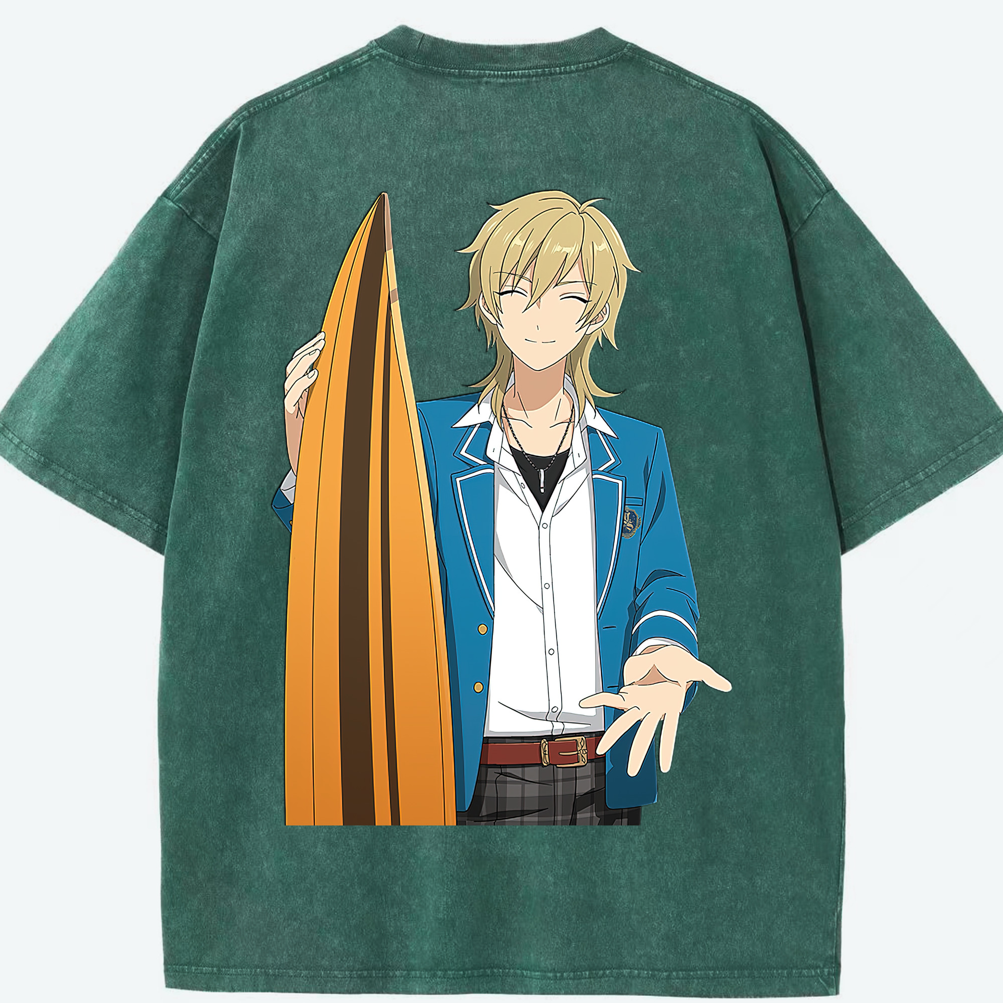 （画像用） あんさんぶるスターズ! Ensemble Stars 綿100% ヴィンテージ風 半袖Tシャツ（背面プリント）